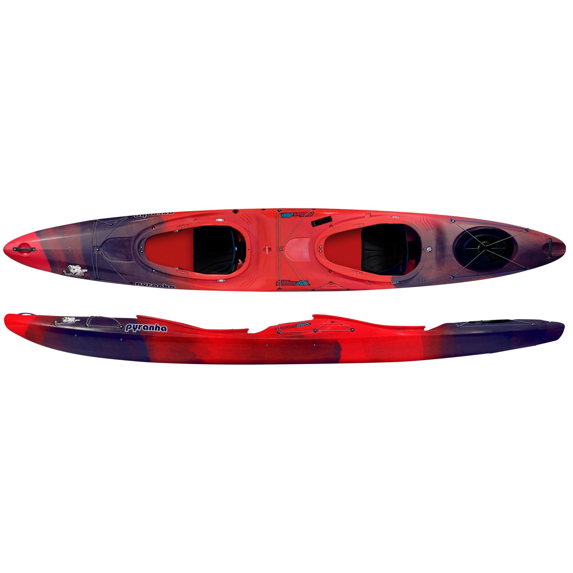 Pyranha Fusion Duo Rosella Red Top Side Pyranha Fusion Duo Rosella Red Top Side