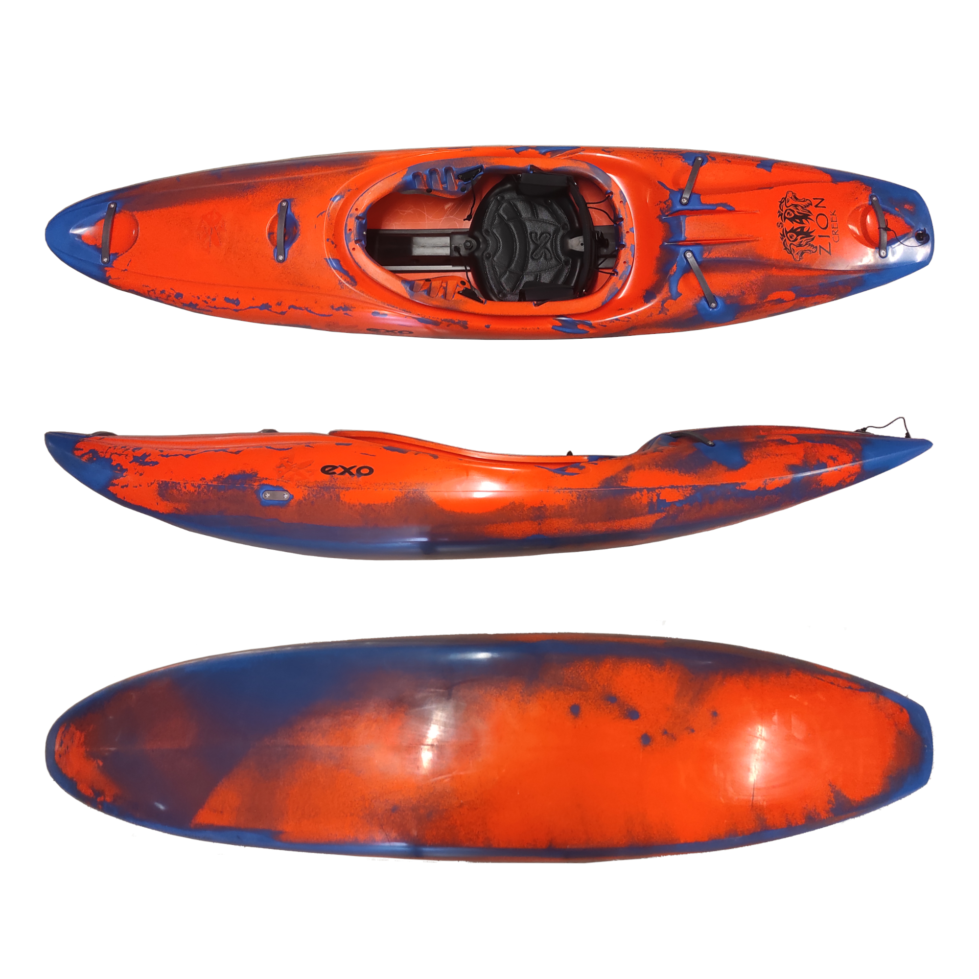 Exo Kayaks Zion Creek S Orange Blau Top Side Bot Exo Kayaks Zion Creek S Orange Blau Top Side Bot