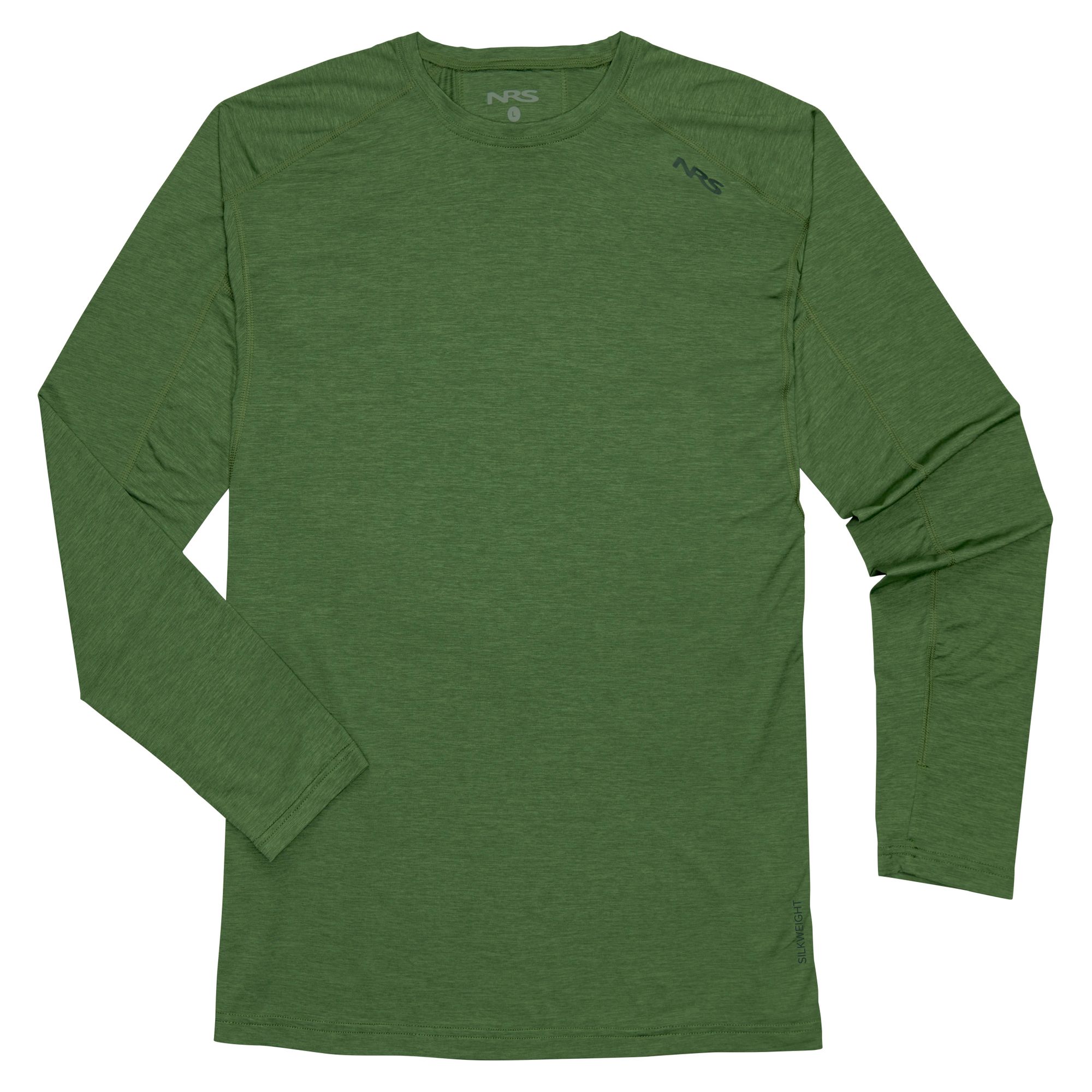 NRS Mens Silkweight Longsleeve Shirt Pineneedle Front