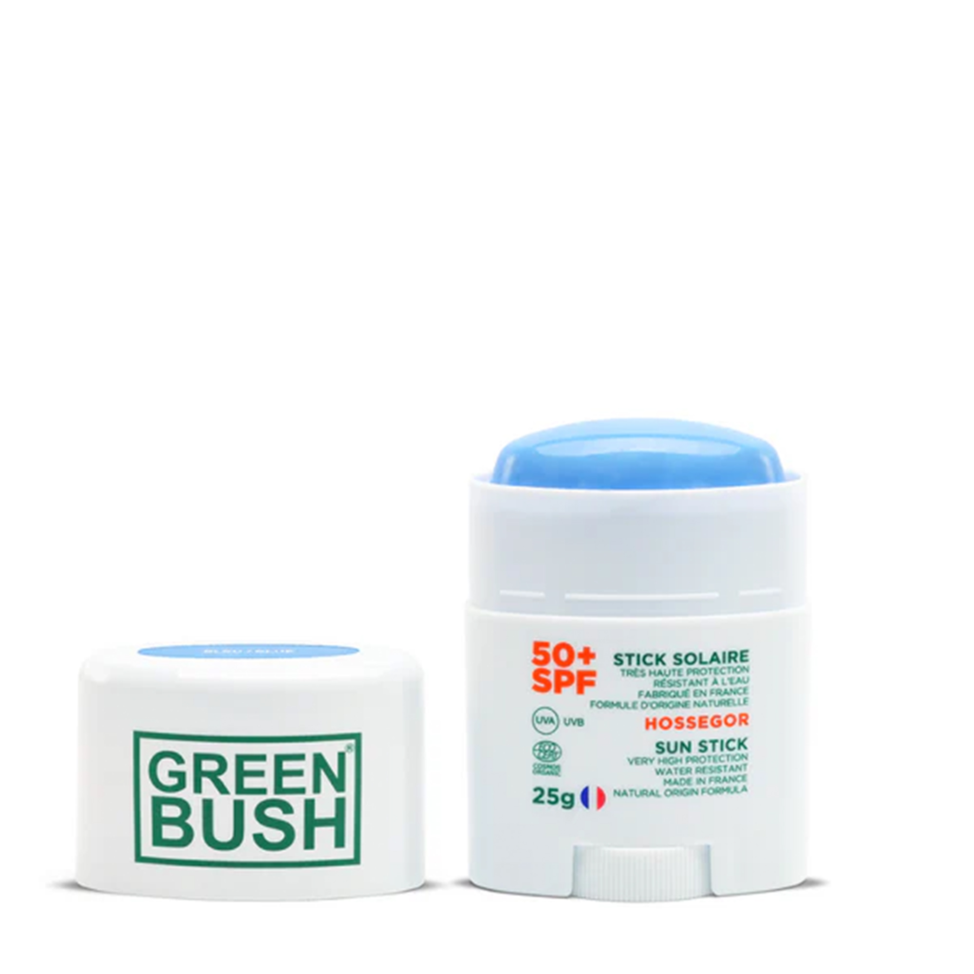 Green Bush Sun Stick SPF 50+ Bio Cosmos bleu