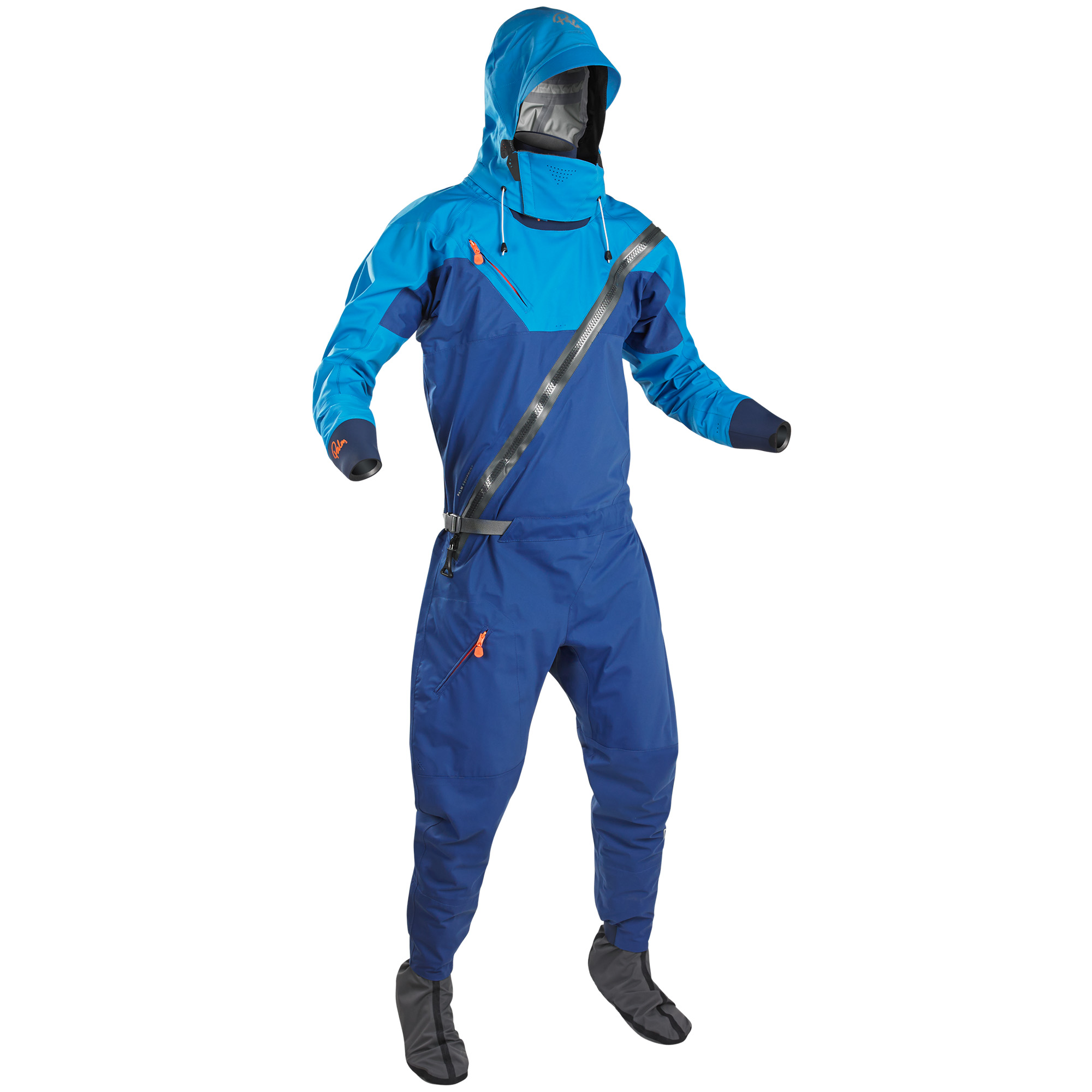 Palm Fuse Adventure Drysuit Navy + Mid Blue front Palm Fuse Adventure Drysuit Navy + Mid Blue front