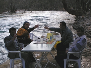 Paddelpause am Manavgat.