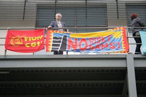 Das Banner, das zum Landesverweis der Aktivisten geführt hat.